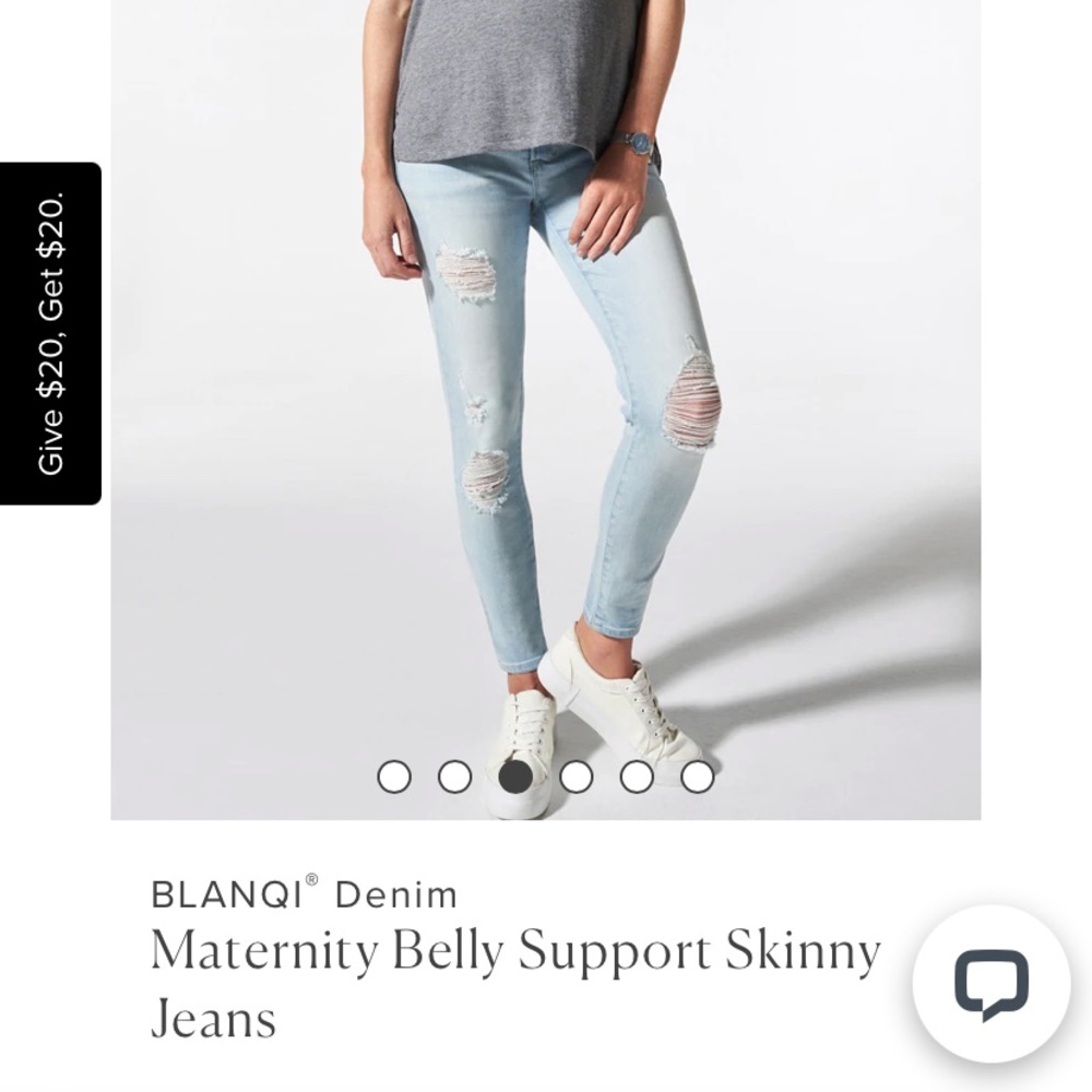 Blanqi maternity belly support skinny jeans